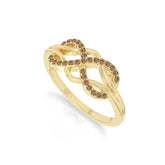 natural citrine infinity promise rings in yellow gold vermeil